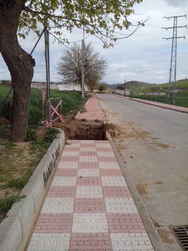 Rotura de una tubera hace dos semanas