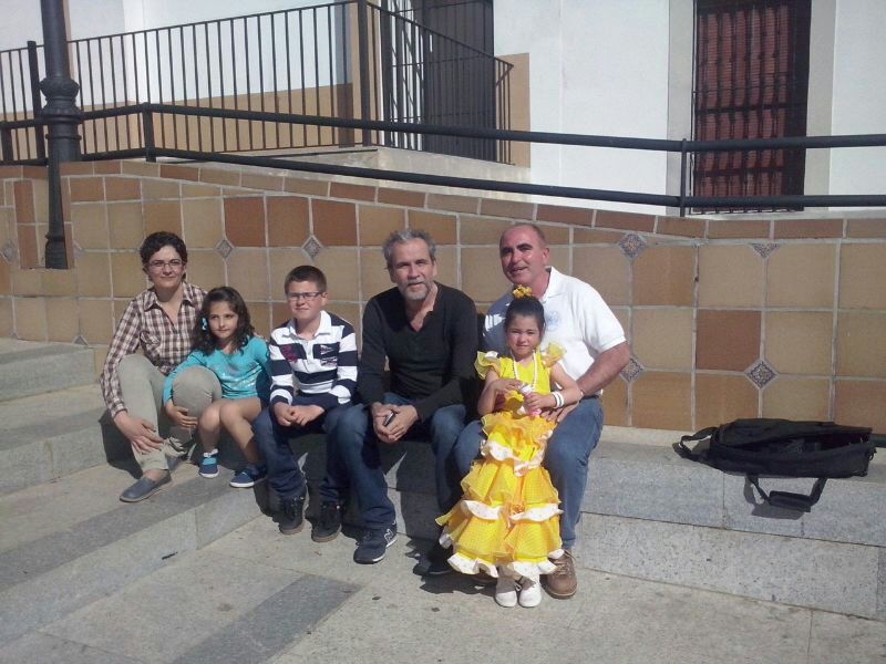 Willy Toledo graba im�genes para un documental 