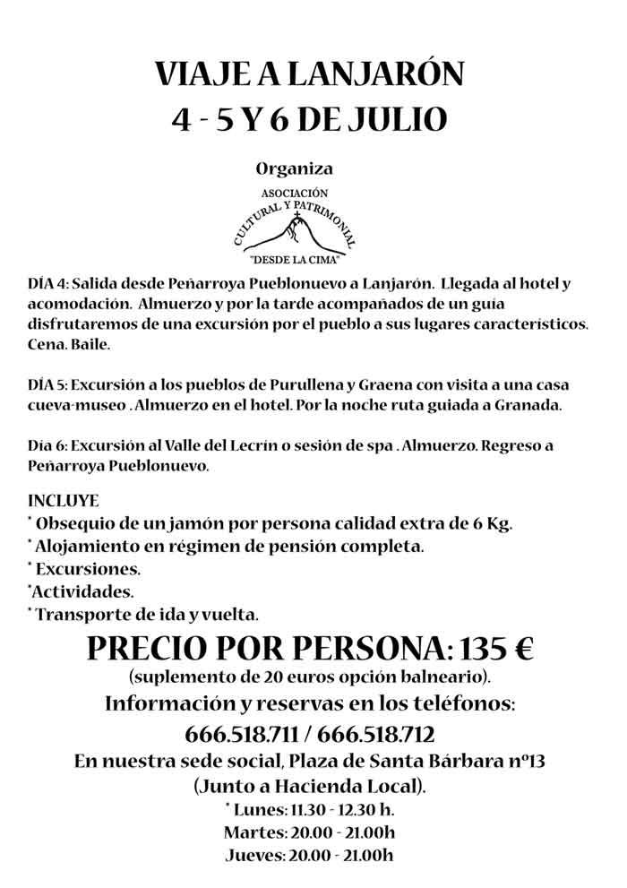 Excursin a Lanjarn 4-5-6 de Julio de 2014