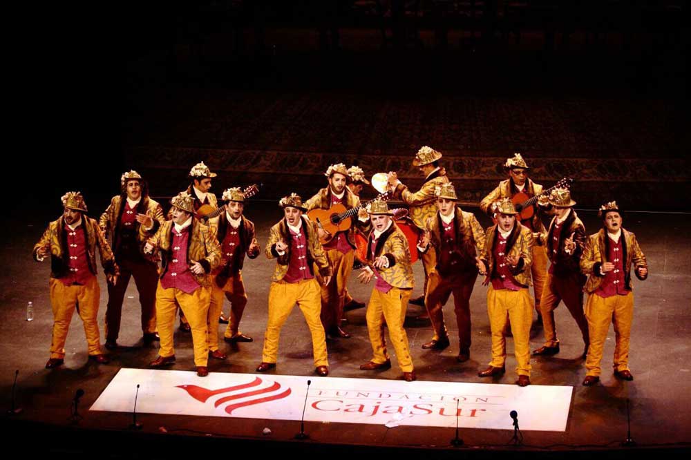 Actuacin de la comparsa pearriblense `Los Eternos`